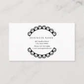 犬の歩く.犬の座って，犬のグルーミング 名刺 (裏面)