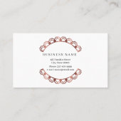 犬の歩く.犬の座り、犬のグルーミングのバラ金ゴールド  名刺 (裏面)