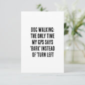 犬の歩く:私のGPSが「吠える」と言う唯一の時間 サンキューカード (スタンド正面)