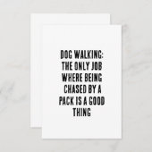 犬の歩く:追われている唯一の仕事 サンキューカード (正面/裏面)