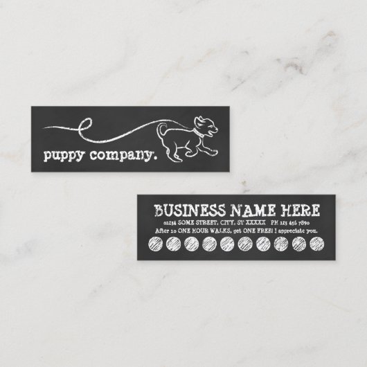 犬の歩行のチョークのロイヤリティプログラム ロイヤリティカード