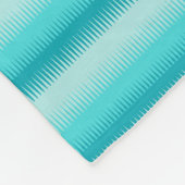 犬の歯のストライプアクアブルー、緑、ティール（緑がかった色）毛布 フリースブランケット (角)