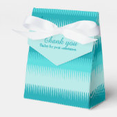 犬の歯のラインティール（緑がかった色）青感謝してい緑あなたギフトボックス フェイバーボックス (正面サイド)