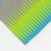 犬の歯ストライプの緑、灰色、ティール（緑がかった色）毛布 フリースブランケット (角)