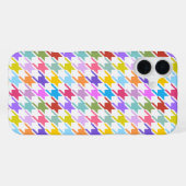 犬の歯柄マルチカラー＋白パターン iPhoneケース (裏面横)
