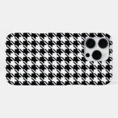 犬の歯柄 ブラック×ホワイト iPhoneケース (裏面横)