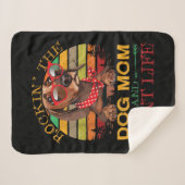 犬の母おばさん叔母のためのライフギフトのロッキング シェルパブランケット (正面(横))