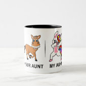 犬の母おばさん叔母のためのライフギフトのロッキング ツートーンマグカップ (中央)