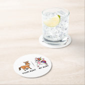 犬の母おばさん叔母のためのライフギフトのロッキング ラウンドペーパーコースター (インサイチュ)