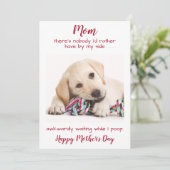 犬の母おもしろいペット写真マパーソナライズされたザーズ日 シーズンカード (スタンド正面)