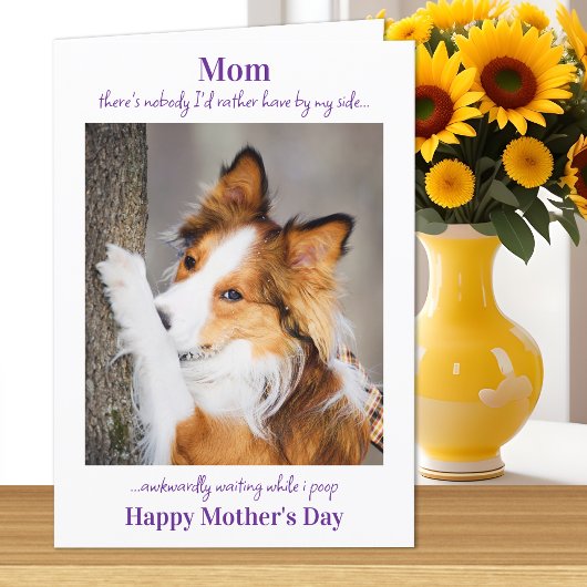 犬の母おもしろい母の日かわいい犬のウンチ カード