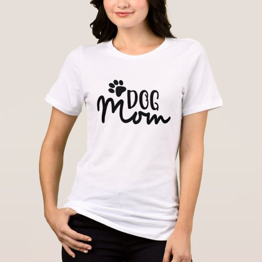 犬の母おもしろい トライブレンドTシャツ (正面)
