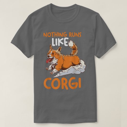 犬の母お父さん動物の愛走者Corgiとは何も Tシャツ (デザイン正面)