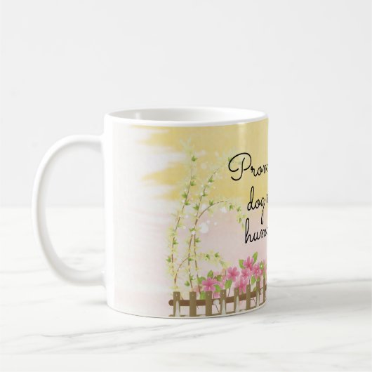 犬の母から人間の母に昇進 コーヒーマグカップ (左)