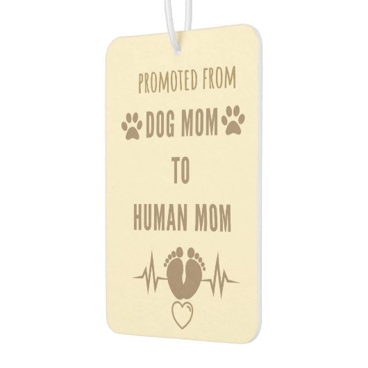 犬の母が人間の母に昇進おもしろい カーエアーフレッシュナー (左)