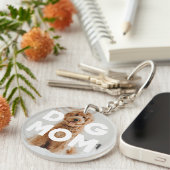 犬の母さん、あなたの犬の写真 キーホルダー (正面右)