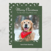 犬の母にメリー最高のスクリスマスのカスタム写真 シーズンカード (正面/裏面)