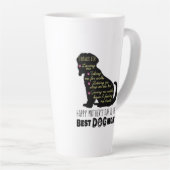 犬の母に幸せな母最高のの日 カフェラテマグ (右アングル)