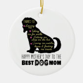 犬の母に幸せな母最高のの日 セラミックオーナメント (正面)