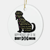 犬の母に幸せな母最高のの日 セラミックオーナメント (左)