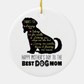 犬の母に幸せな母最高のの日 セラミックオーナメント (裏面)