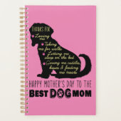 犬の母に幸せな母最高のの日 プランナー手帳 (正面)