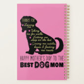 犬の母に幸せな母最高のの日 プランナー手帳 (裏面)