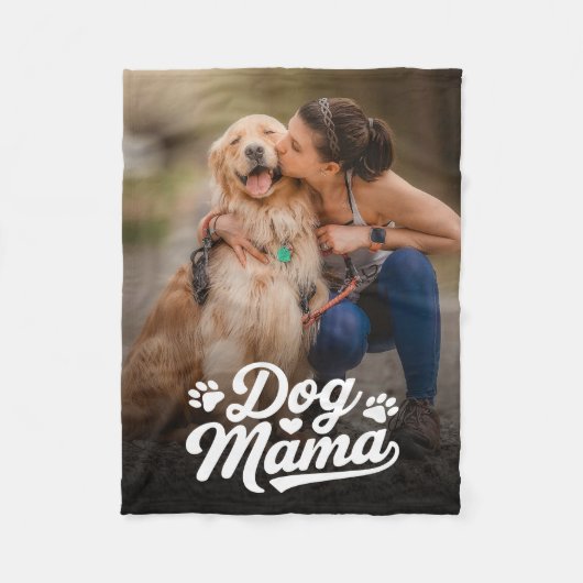 犬の母のカスタム写真 フリースブランケット (正面)
