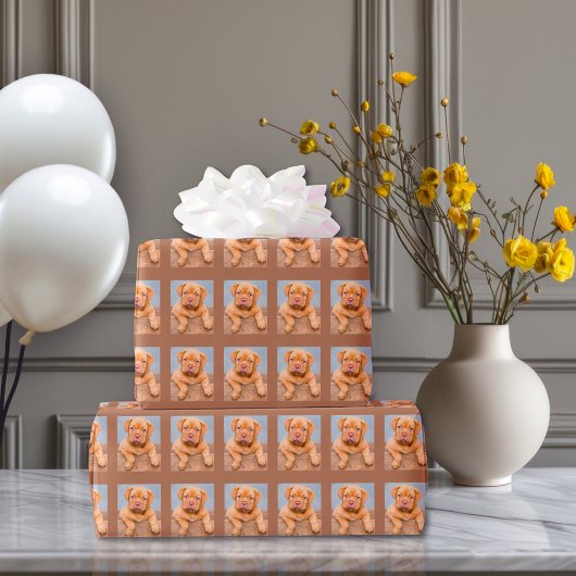 犬の母のカスタム写真 ラッピングペーパー