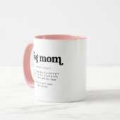 犬の母のカスタム文字写真 マグカップ (正面左)