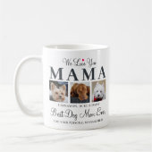 犬の母のギフト – 私たちは愛あなたママのペット写真コラージュ コーヒーマグカップ (左)
