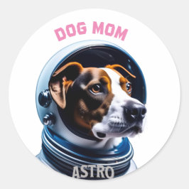 犬の母のシール ラウンドシール