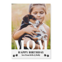 犬の母のハッピーバースデーモダンパーソナライズされた写真