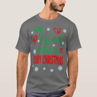 犬の母のパパ私たちは陽気なクリスマスハッピーホー Tシャツ