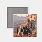 犬の母の写真のメモリ マグネット (正面/裏面)