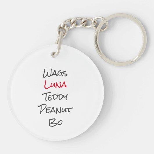 犬の母の名前マザーズ日ペットラバーおもしろい文字 キーホルダー (裏面)
