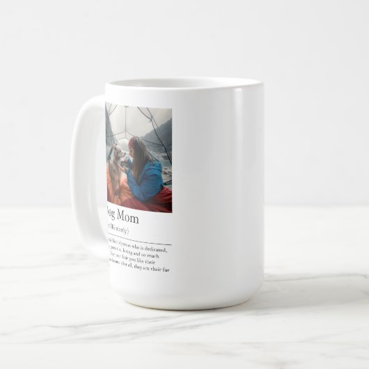 犬の母の定義の写真 コーヒーマグカップ (正面左)