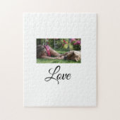 犬の母の愛を追加の名前文字ペットの名前の愛好家 ジグソーパズル (縦)