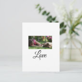 犬の母の愛を追加の名前文字ペットの名前の愛好家 ポストカード (スタンド正面)