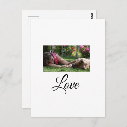 犬の母の愛を追加の名前文字ペットの名前の愛好家 ポストカード (正面/裏面)