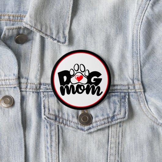 犬の母の手のハートボタン 缶バッジ (インサイチュ)