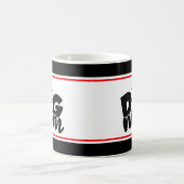 犬の母の手のハートマグ コーヒーマグカップ (中央)