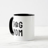 犬の母の手の印刷 マグカップ (正面左)