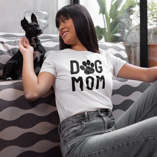 犬の母の手の印刷 Tシャツ