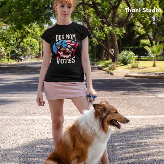 犬の母の投票可愛いおもしろい選挙2024 トライブレンドTシャツ