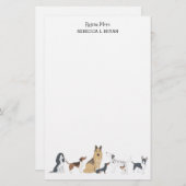 犬の母の救出ママパパ犬の品種 便箋 (正面/裏面)