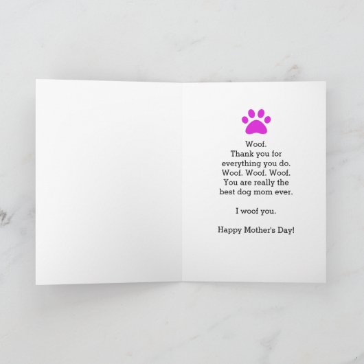 犬の母の日から犬の母 カード (内部)