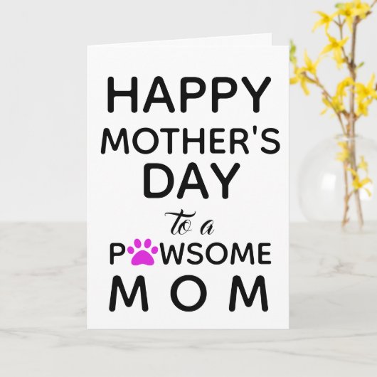 犬の母の日から犬の母 カード (黄色い花)