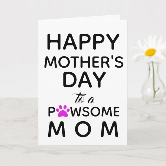 犬の母の日から犬の母 カード (小さな植物)