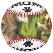 犬の母の日ペットの写真モノグラムの ソフトボール (正面)